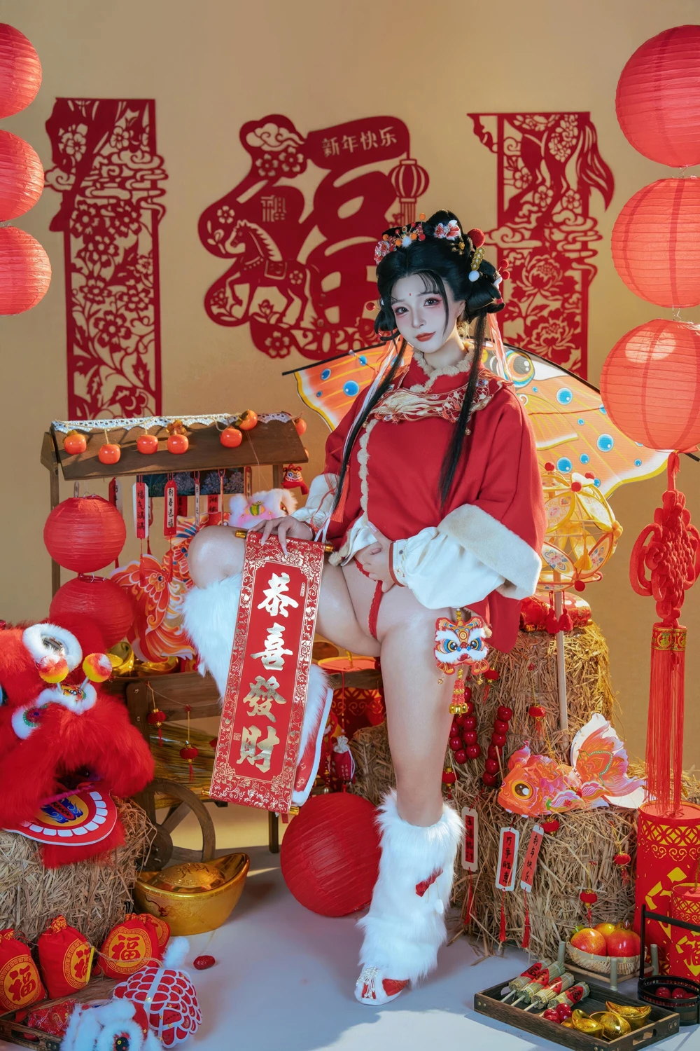 Cosplay Yuuhui玉汇 – 2026新春特辑 醒狮少女 - P5