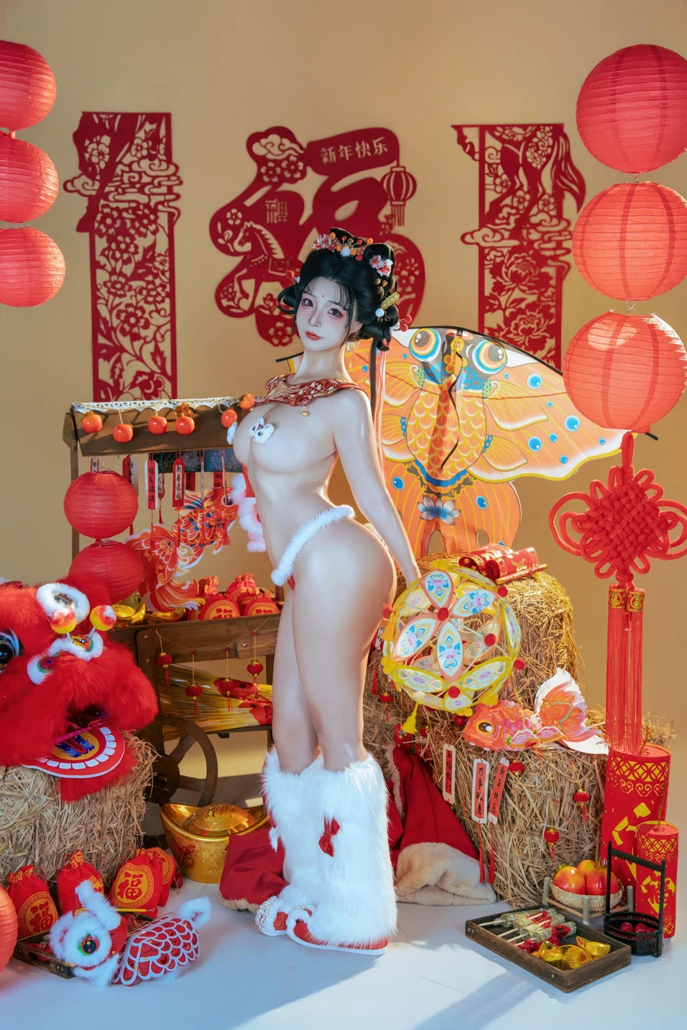 Cosplay Yuuhui玉汇 – 2026新春特辑 醒狮少女 - P66