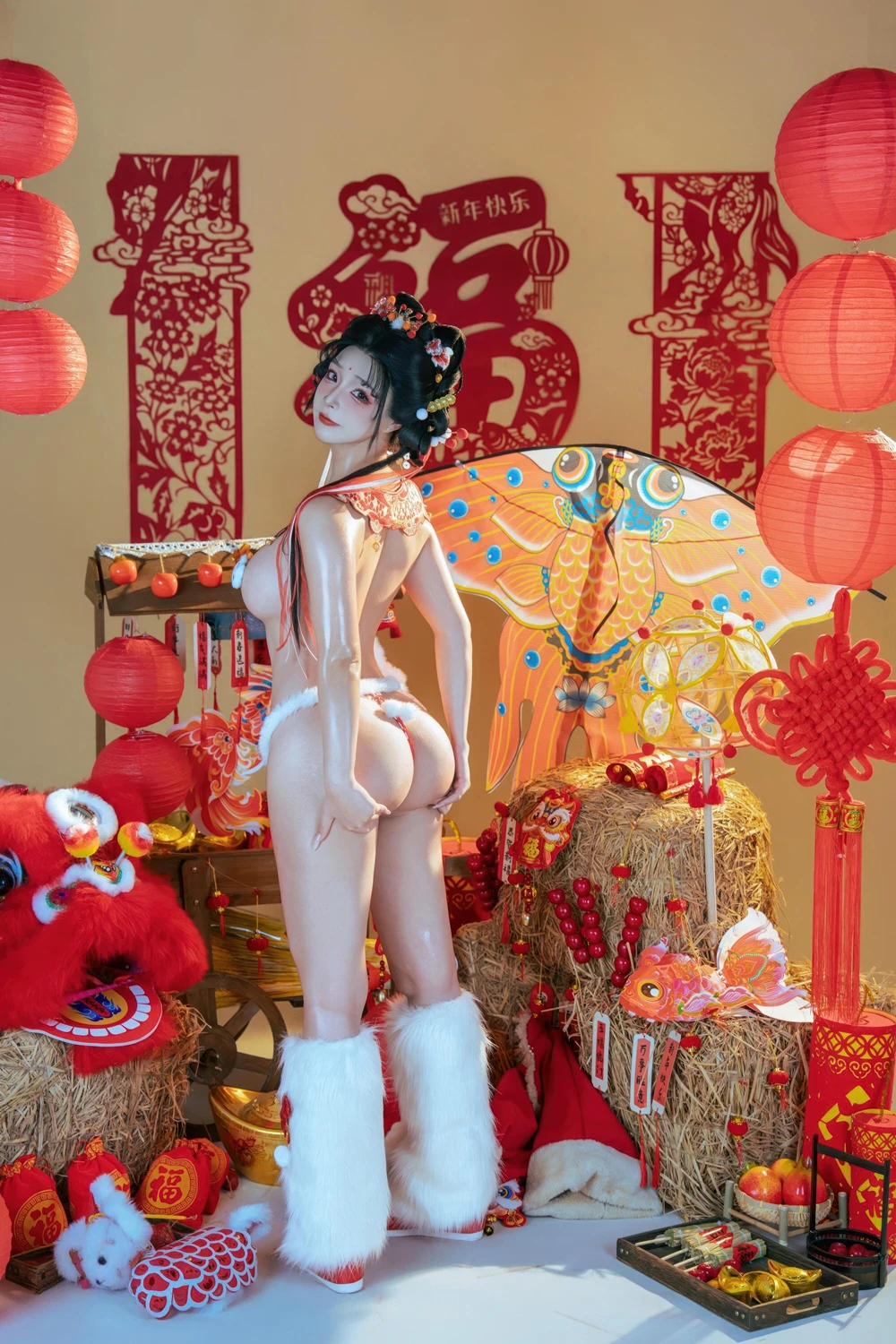 Cosplay Yuuhui玉汇 – 2026新春特辑 醒狮少女 - P69