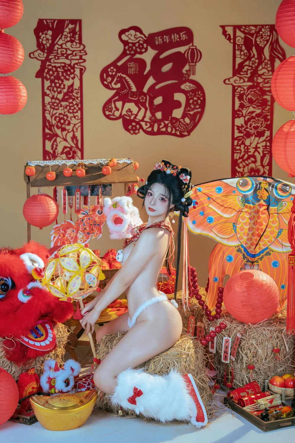 Cosplay Yuuhui玉汇 – 2026新春特辑 醒狮少女 - P88