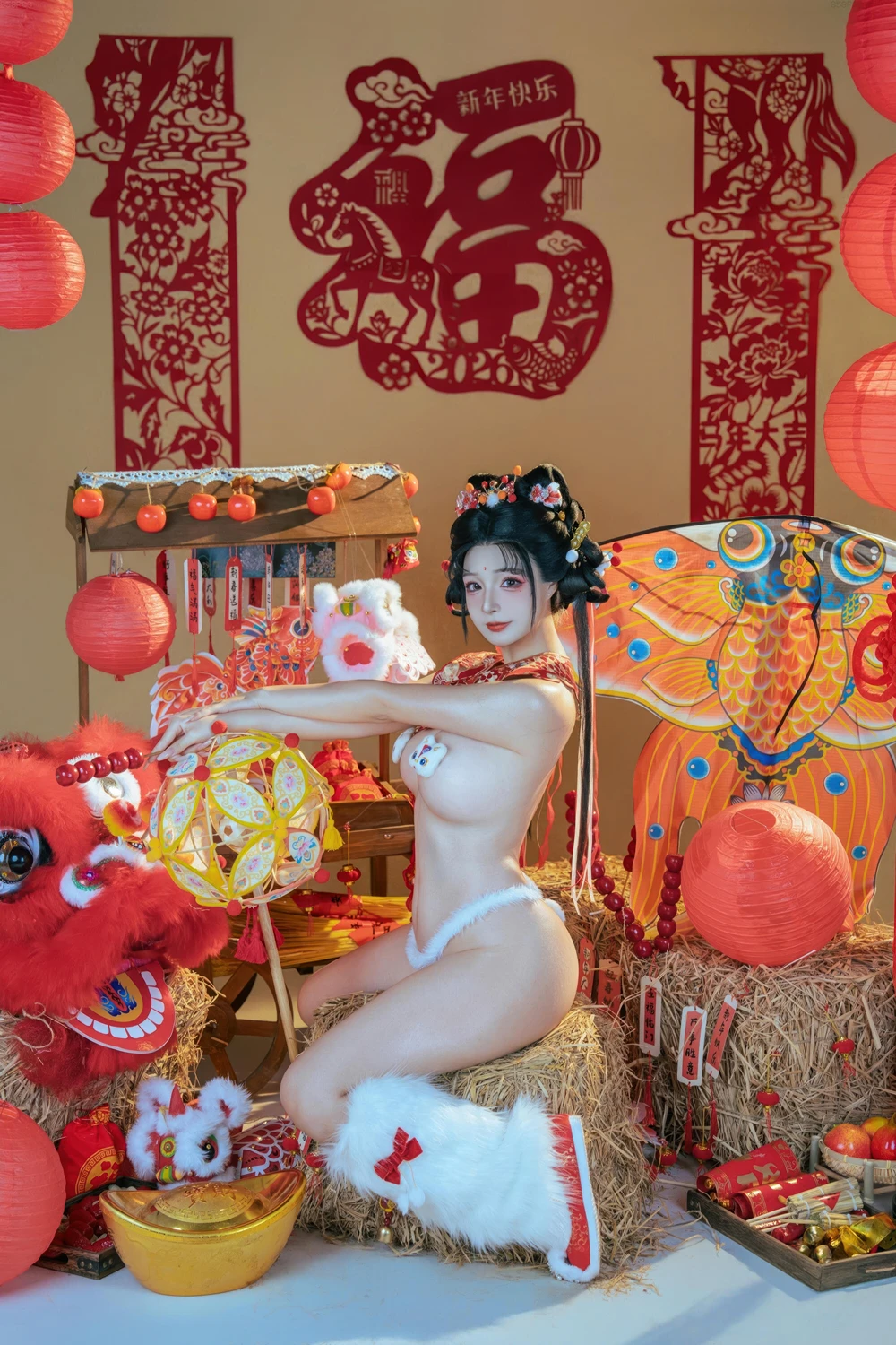 Cosplay Yuuhui玉汇 – 2026新春特辑 醒狮少女 - P89