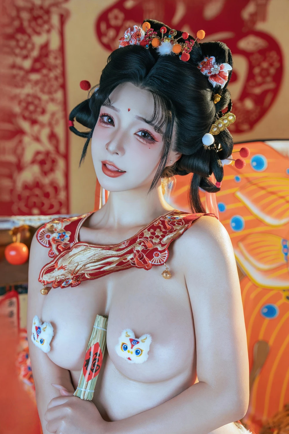 Cosplay Yuuhui玉汇 – 2026新春特辑 醒狮少女 - P94