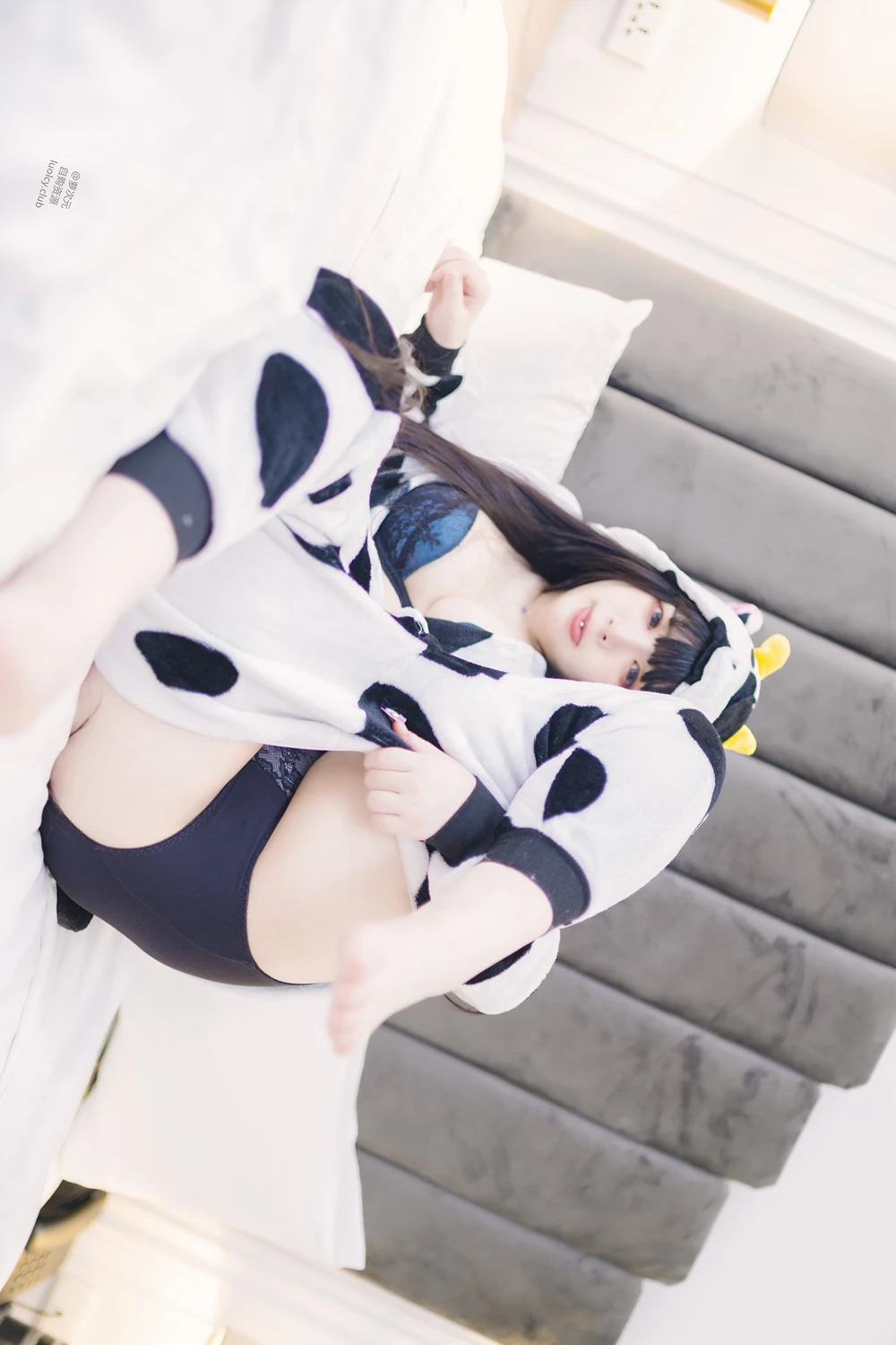 Cosplay 落落Raku – 奶牛Milky & 白衣小猫Kitten - P13