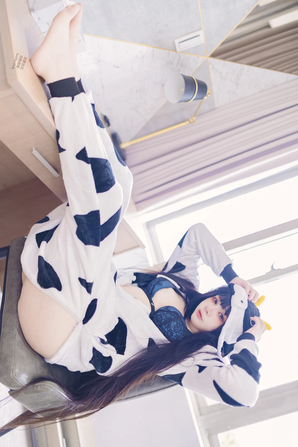 Cosplay 落落Raku – 奶牛Milky & 白衣小猫Kitten - P21