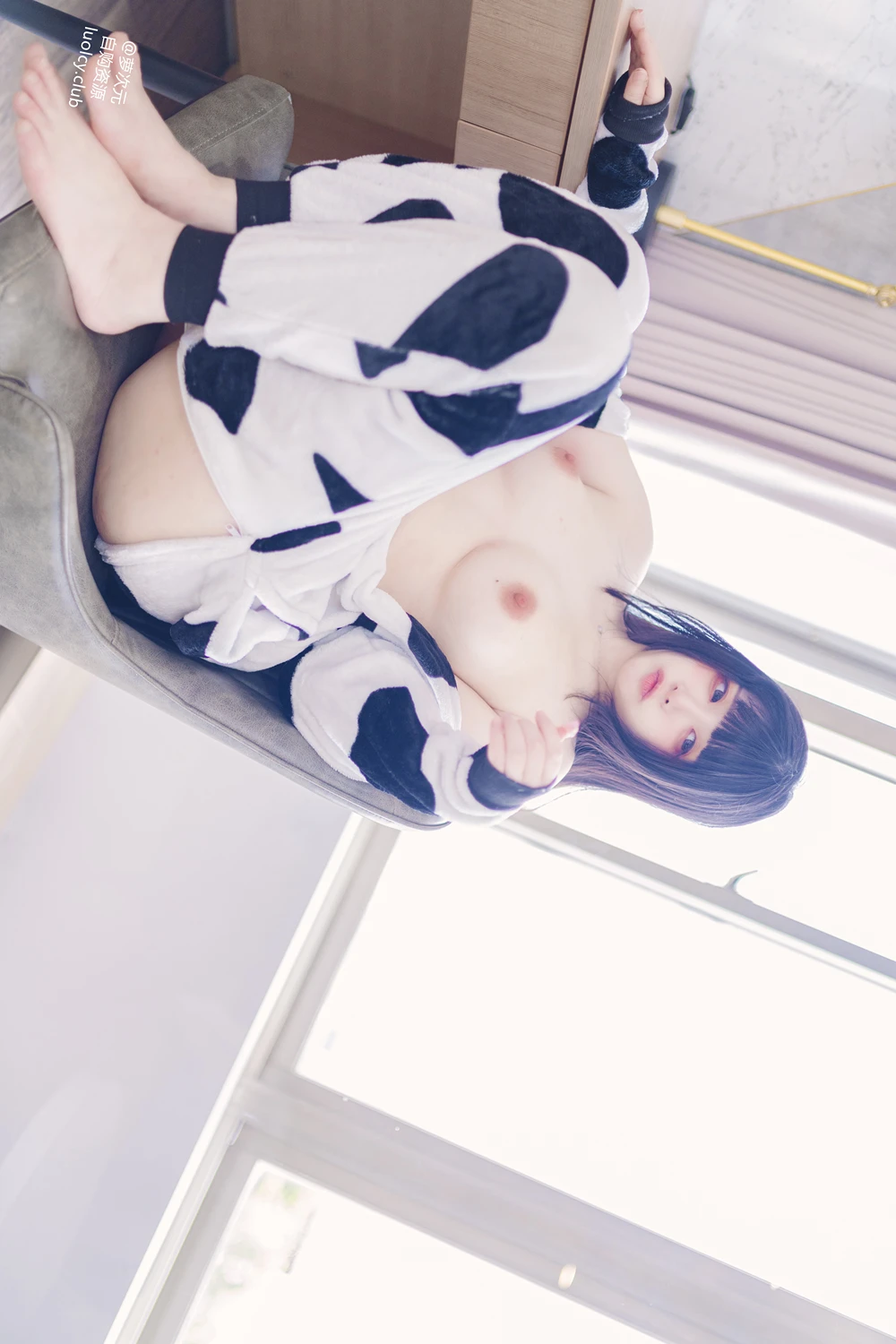 Cosplay 落落Raku – 奶牛Milky & 白衣小猫Kitten - P23