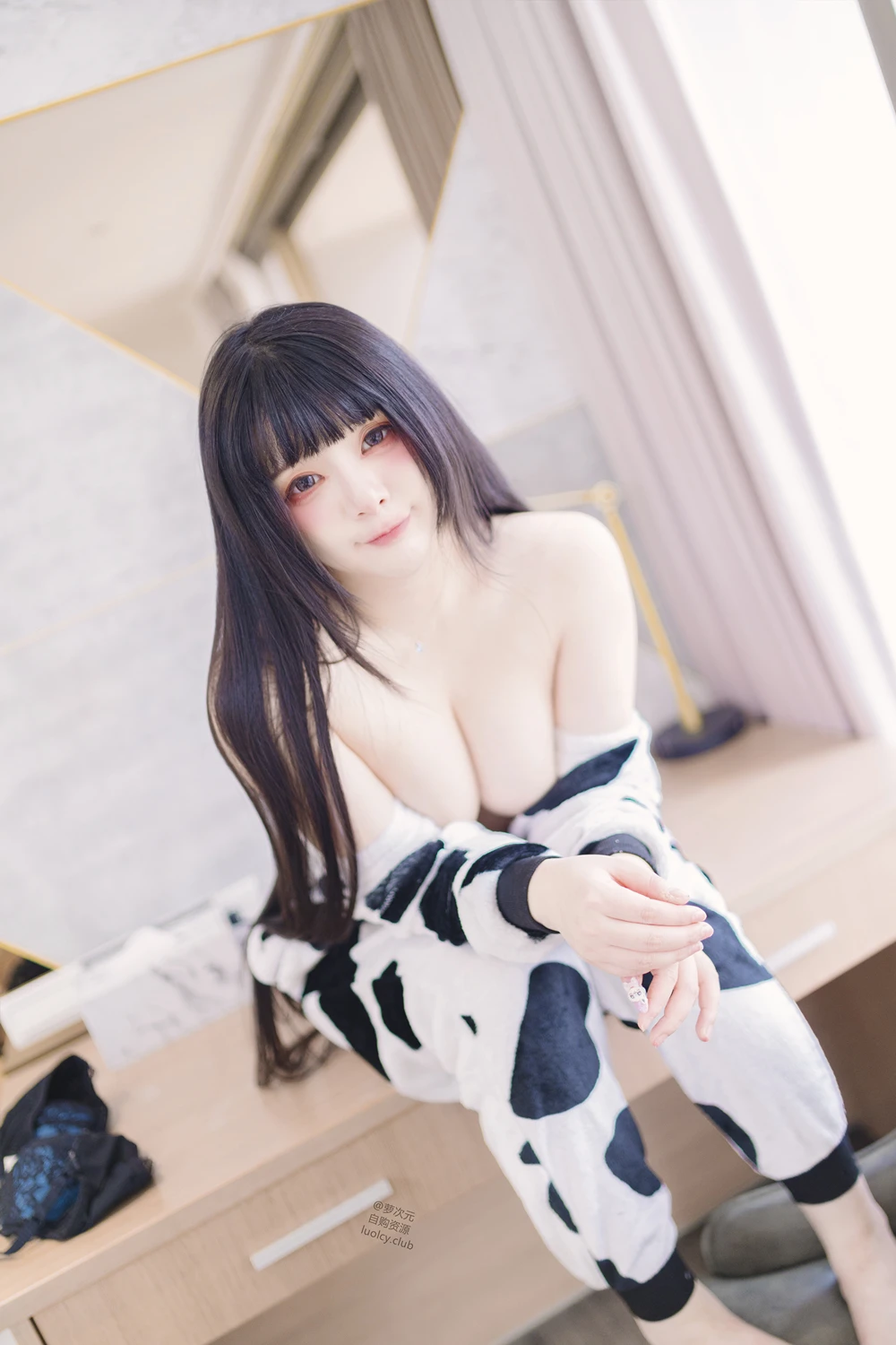 Cosplay 落落Raku – 奶牛Milky & 白衣小猫Kitten - P28