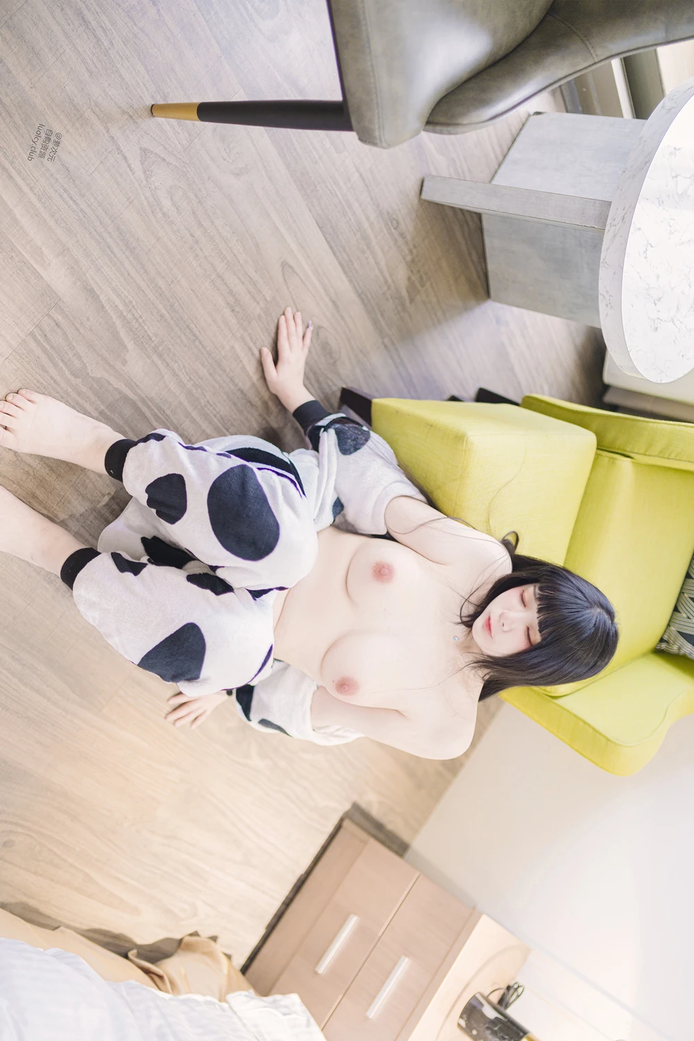 Cosplay 落落Raku – 奶牛Milky & 白衣小猫Kitten - P34