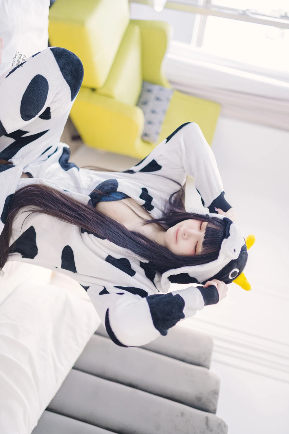 Cosplay 落落Raku – 奶牛Milky & 白衣小猫Kitten - P3