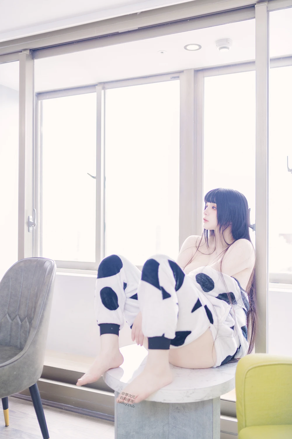 Cosplay 落落Raku – 奶牛Milky & 白衣小猫Kitten - P41
