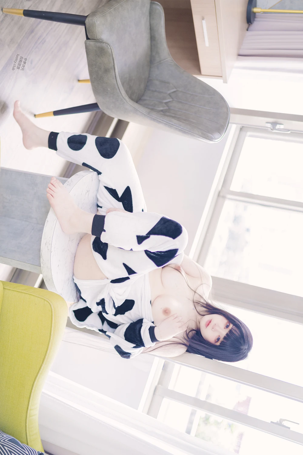 Cosplay 落落Raku – 奶牛Milky & 白衣小猫Kitten - P42