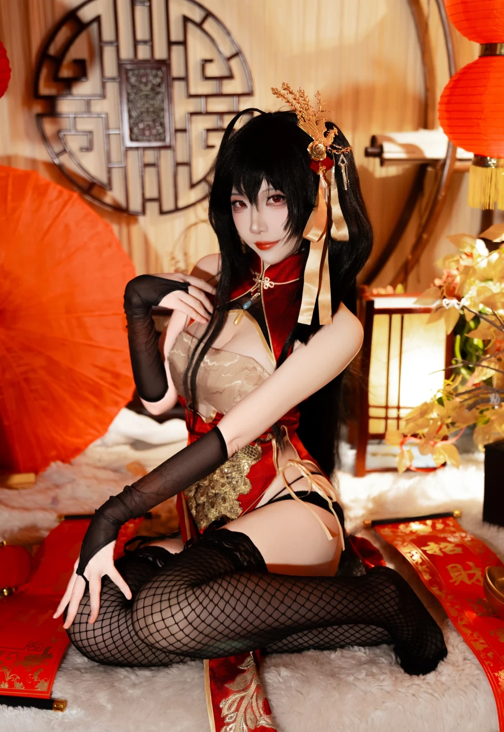 Coser@二佐Nisa: 碧蓝航线-大凤·旗袍 (38 photos) - P1