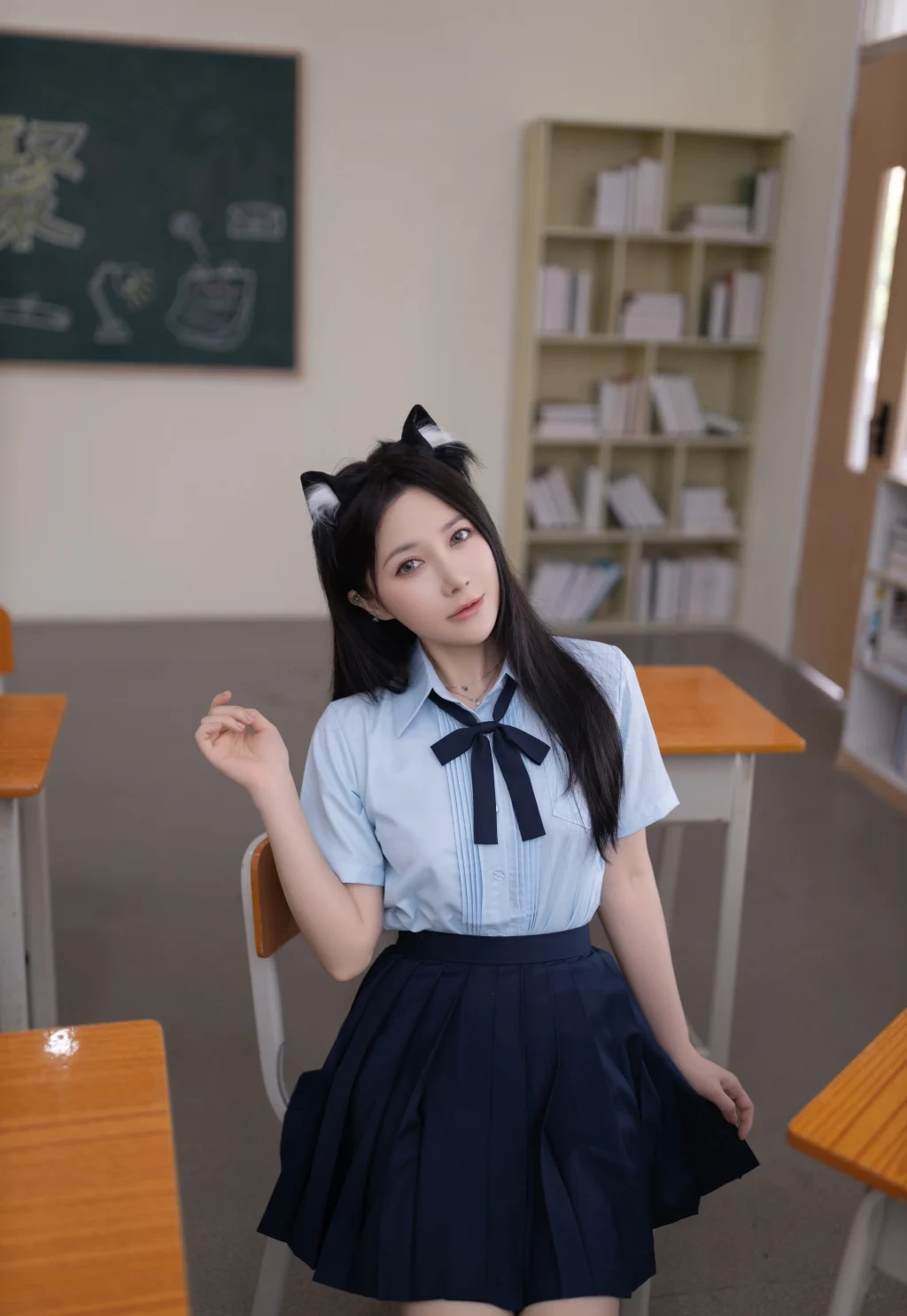 [内购无水印] 鱼子酱Fish: 班长的礼物 (130 photos) - P23