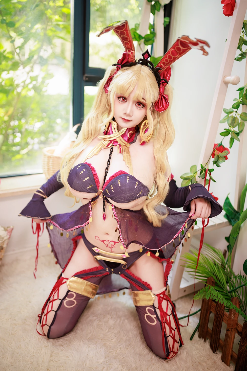 Cosplay 阿雪雪 – FGO 枪凛兔女郎 - P12