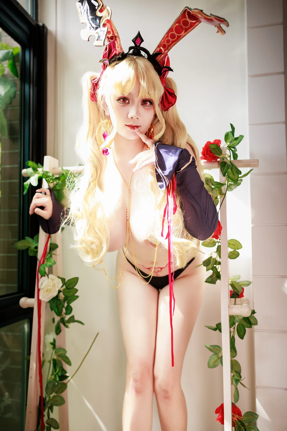 Cosplay 阿雪雪 – FGO 枪凛兔女郎 - P61