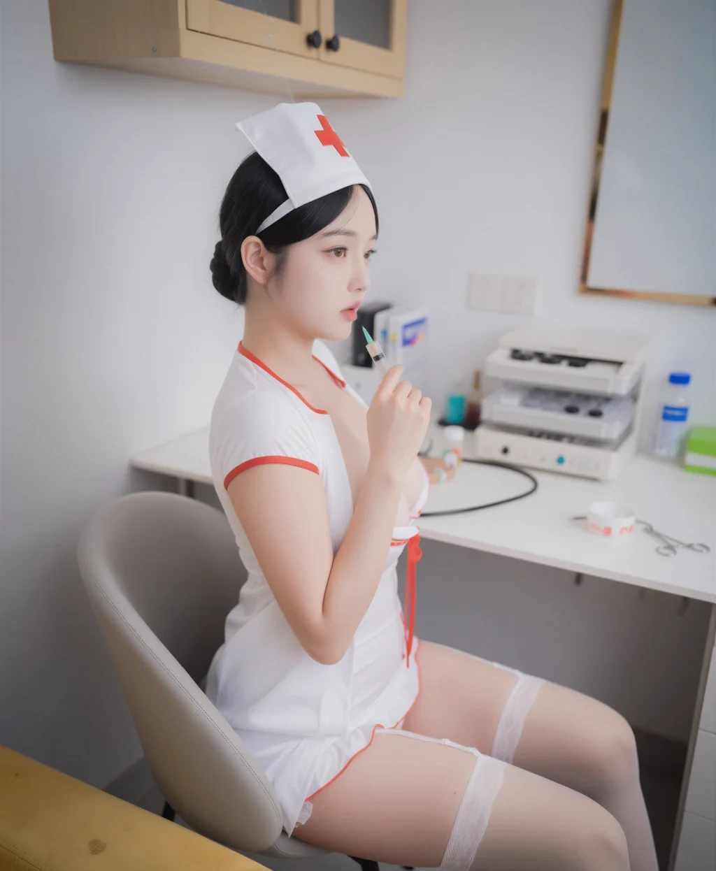 [AI Enhanced] Pure Media Vol.323 Suji (수지): The Nurse Degradee (68 photos) - P28