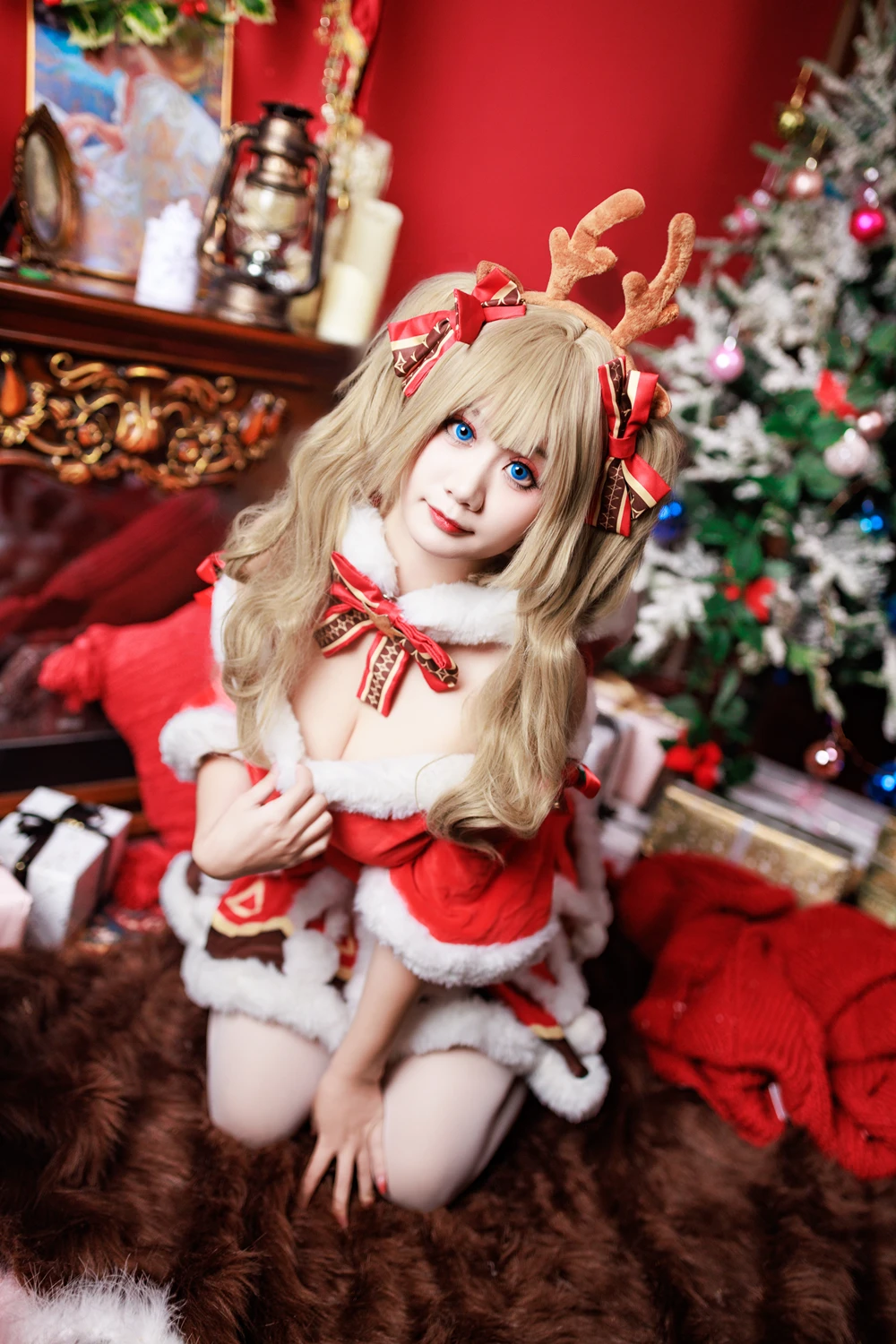 Cosplay 阿雪雪 – 圣诞芭芭拉 - P17