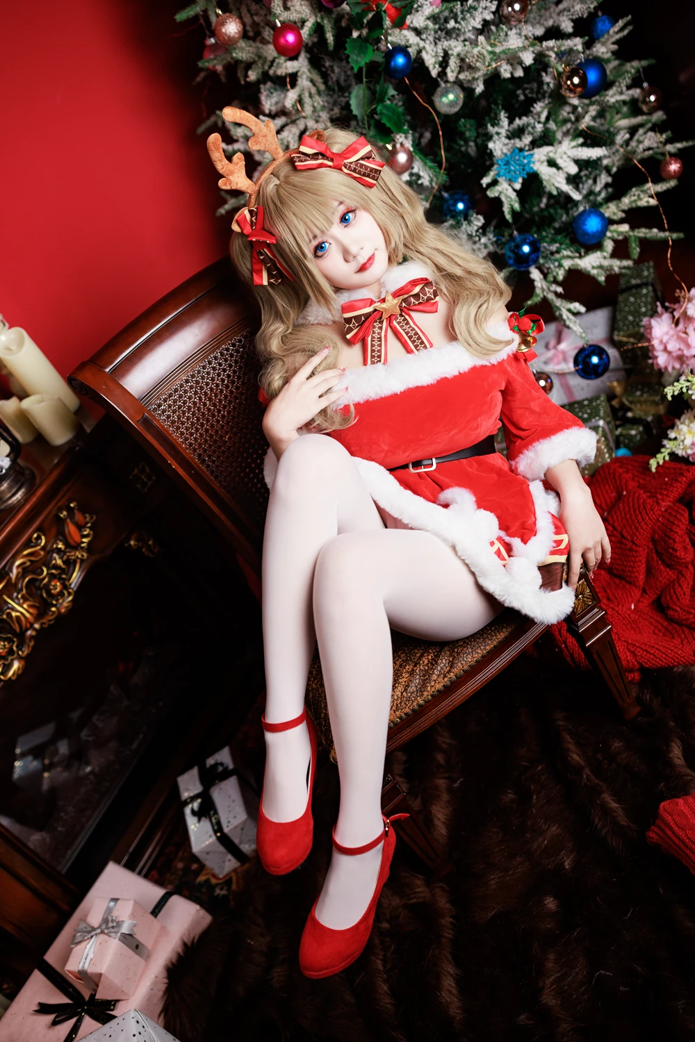 Cosplay 阿雪雪 – 圣诞芭芭拉 - P26