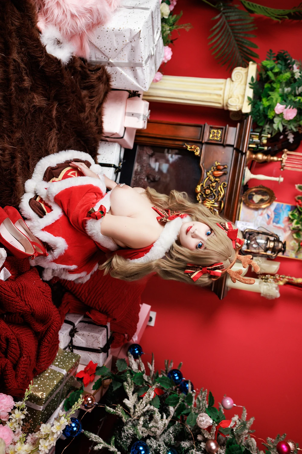 Cosplay 阿雪雪 – 圣诞芭芭拉 - P66