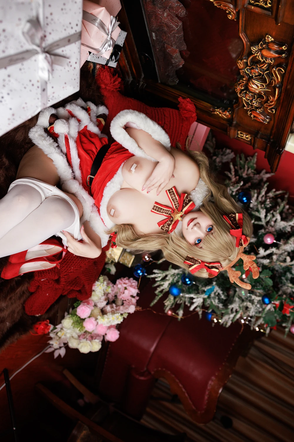 Cosplay 阿雪雪 – 圣诞芭芭拉 - P84