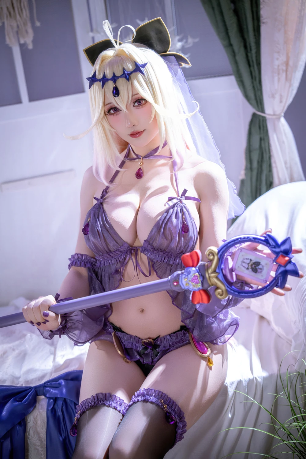 Cosplay 星之迟迟Hoshilily – 名侦探光之美少女 森亚露露卡原皮&同人 - P48