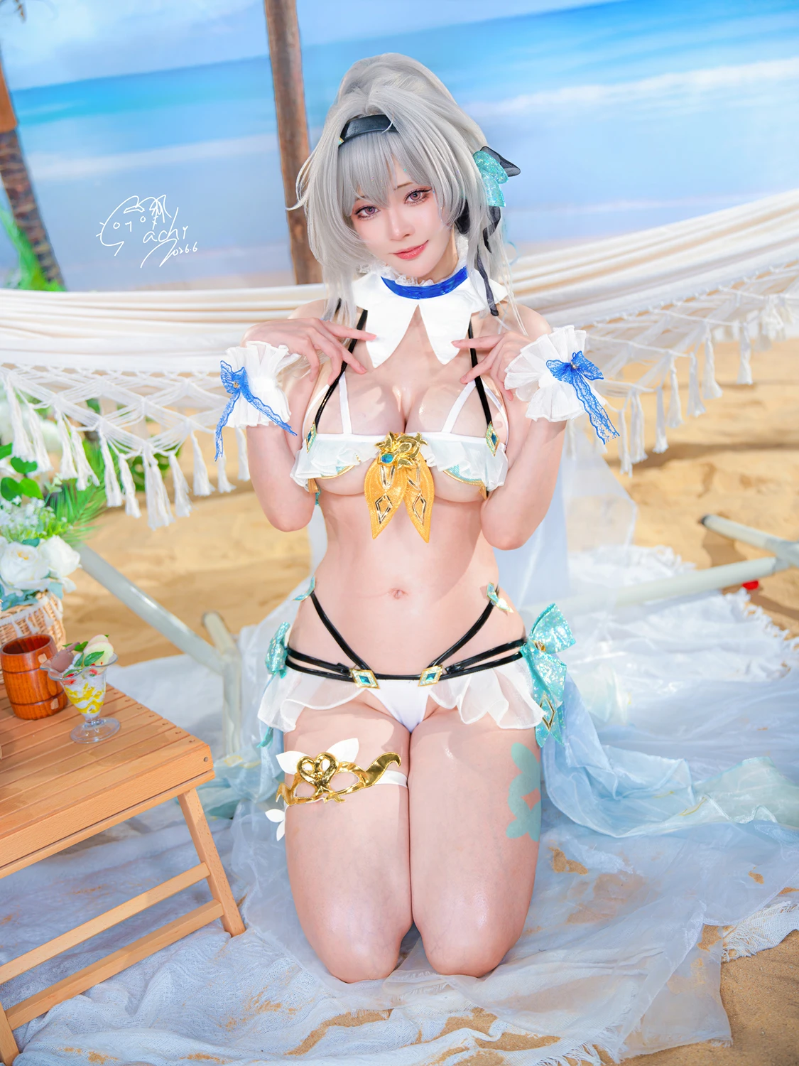 Cosplay Machi馬吉 – 崩壞 星穹鐵道 流螢泳裝 Firefly Bikini - P10
