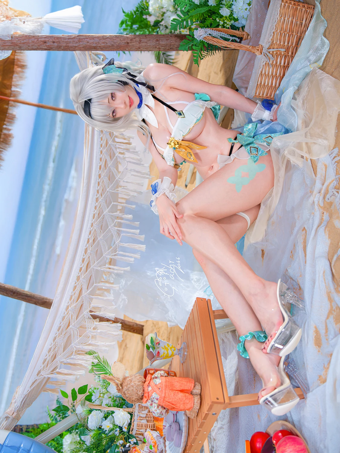 Cosplay Machi馬吉 – 崩壞 星穹鐵道 流螢泳裝 Firefly Bikini - P12