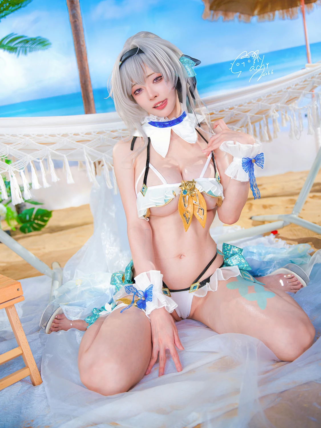 Cosplay Machi馬吉 – 崩壞 星穹鐵道 流螢泳裝 Firefly Bikini - P17