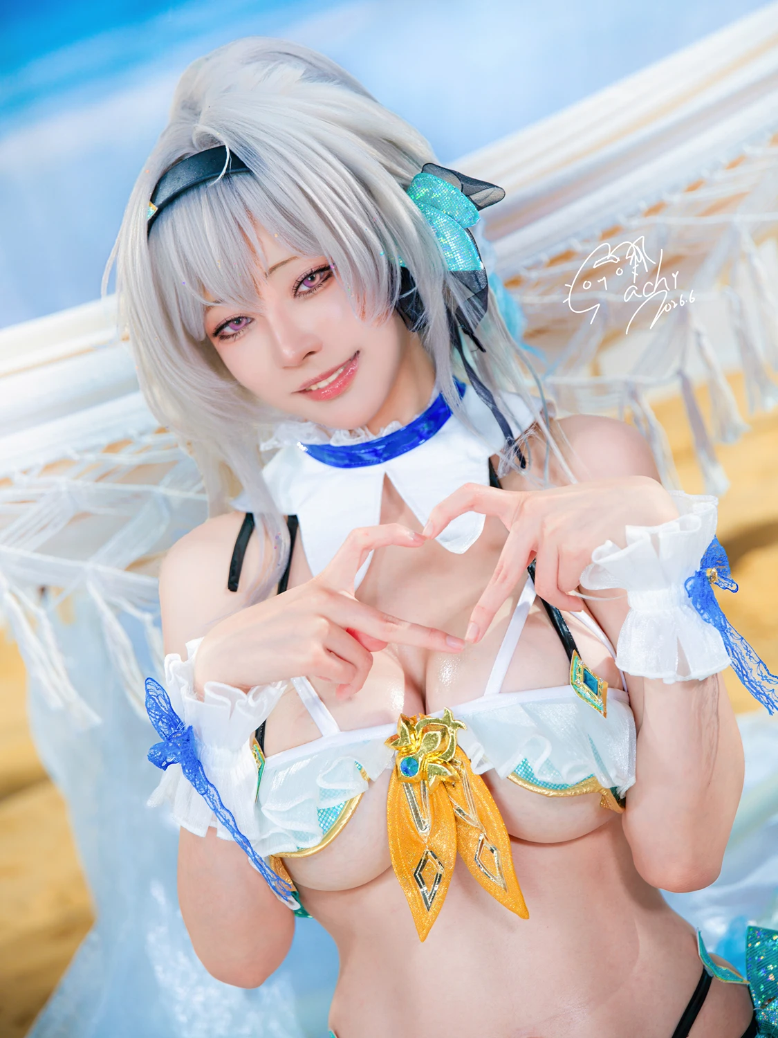 Cosplay Machi馬吉 – 崩壞 星穹鐵道 流螢泳裝 Firefly Bikini - P19