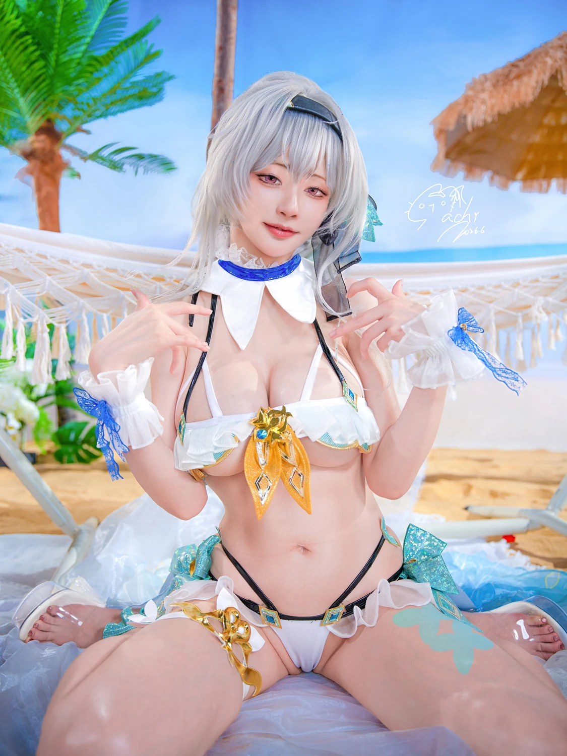 Cosplay Machi馬吉 – 崩壞 星穹鐵道 流螢泳裝 Firefly Bikini - P20