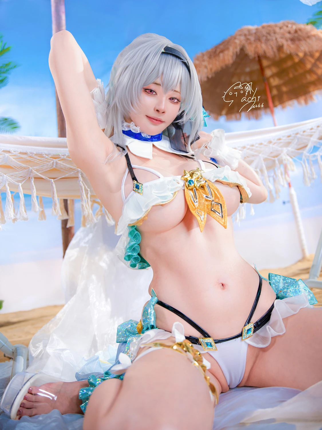 Cosplay Machi馬吉 – 崩壞 星穹鐵道 流螢泳裝 Firefly Bikini - P25