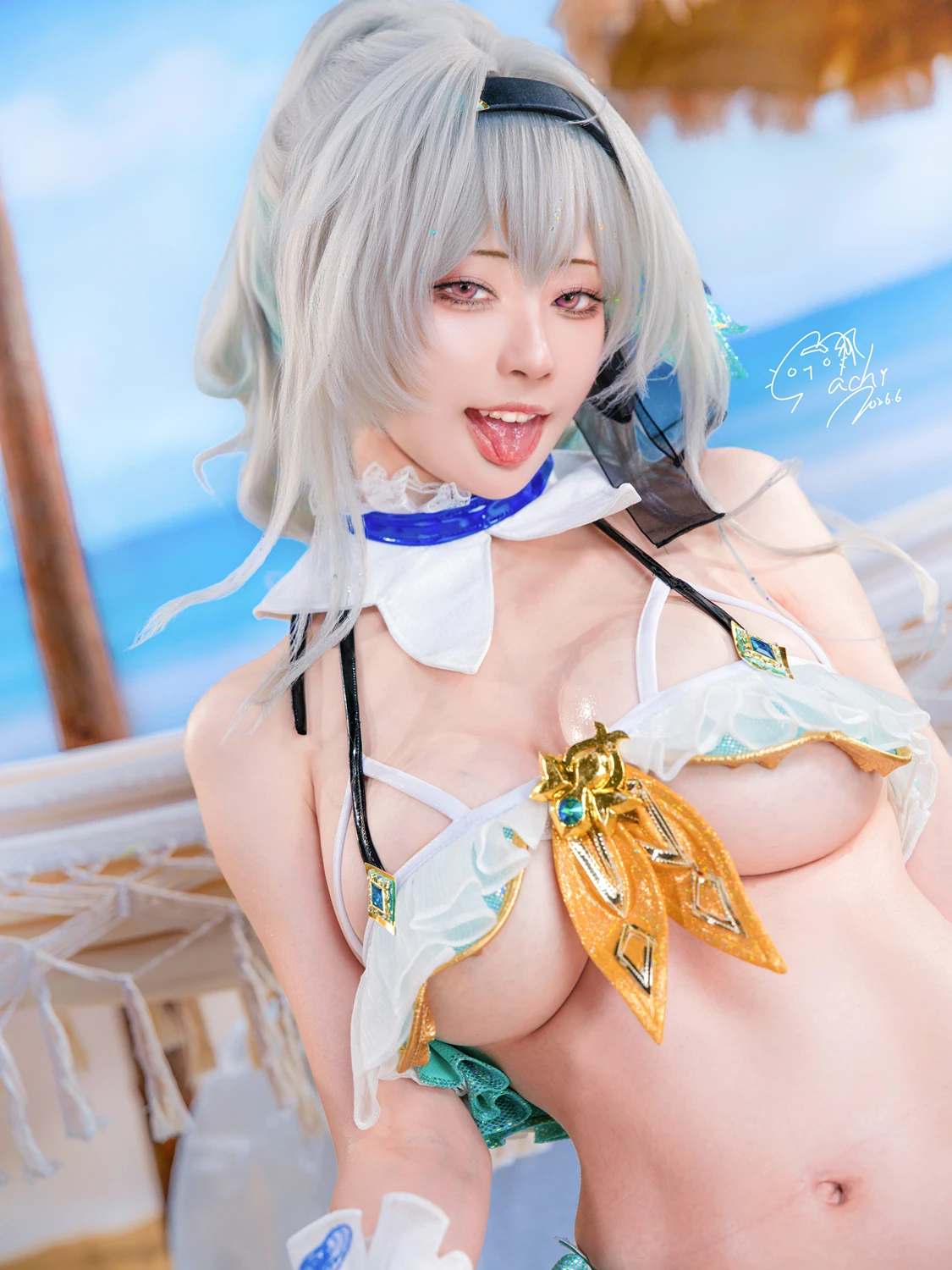 Cosplay Machi馬吉 – 崩壞 星穹鐵道 流螢泳裝 Firefly Bikini - P26