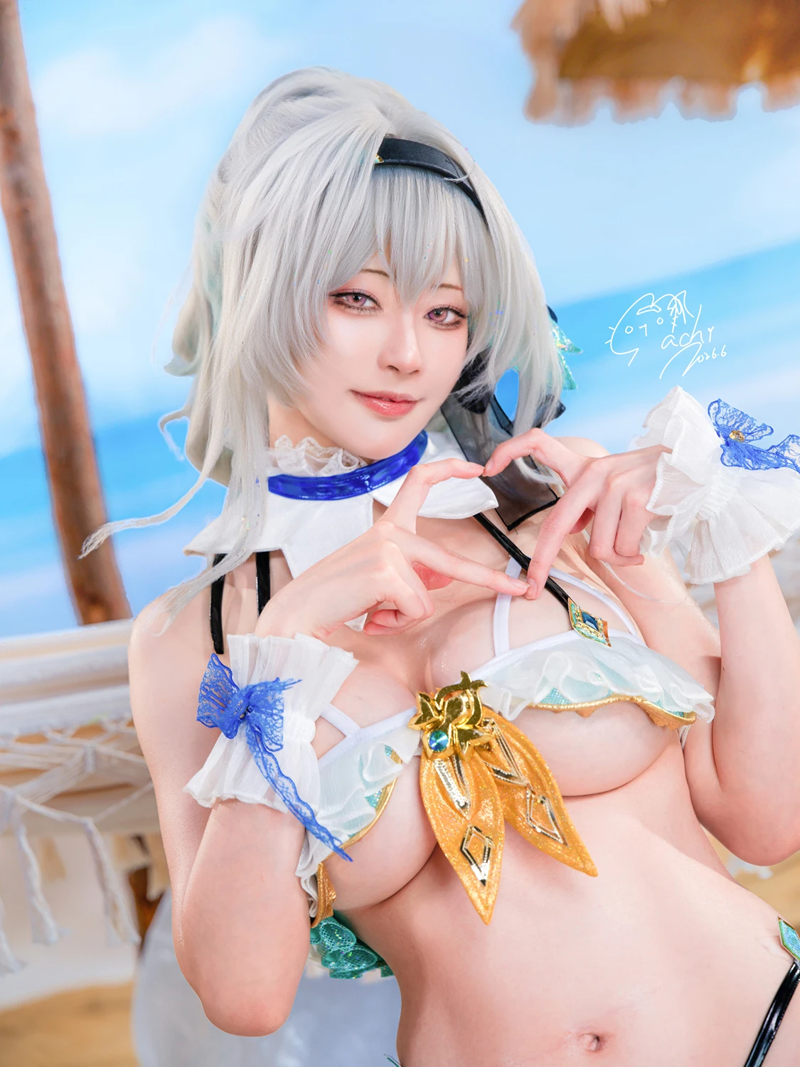 Cosplay Machi馬吉 – 崩壞 星穹鐵道 流螢泳裝 Firefly Bikini - P27