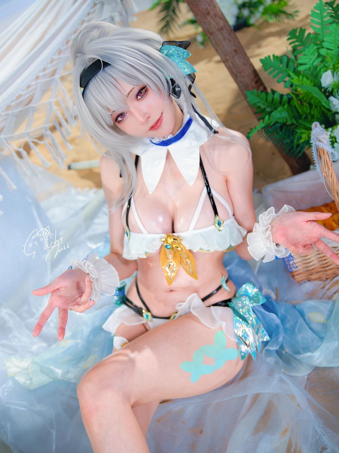 Cosplay Machi馬吉 – 崩壞 星穹鐵道 流螢泳裝 Firefly Bikini - P2