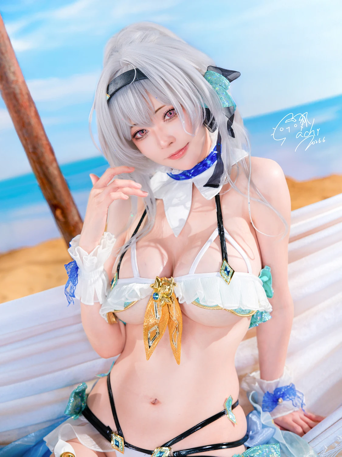 Cosplay Machi馬吉 – 崩壞 星穹鐵道 流螢泳裝 Firefly Bikini - P33