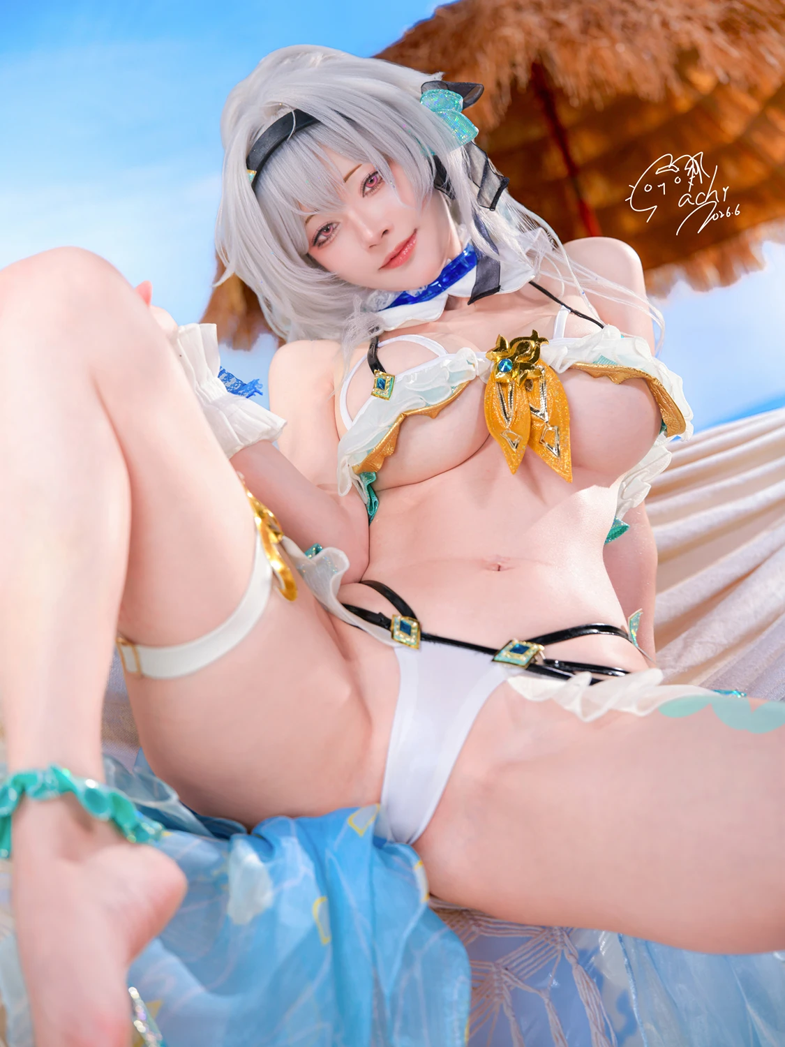 Cosplay Machi馬吉 – 崩壞 星穹鐵道 流螢泳裝 Firefly Bikini - P36