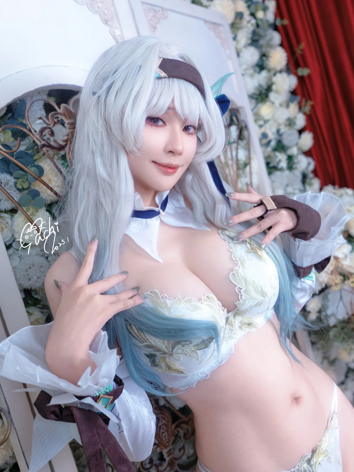 Cosplay Machi馬吉 – 崩壞 星穹鐵道 流螢泳裝 Firefly Bikini - P71