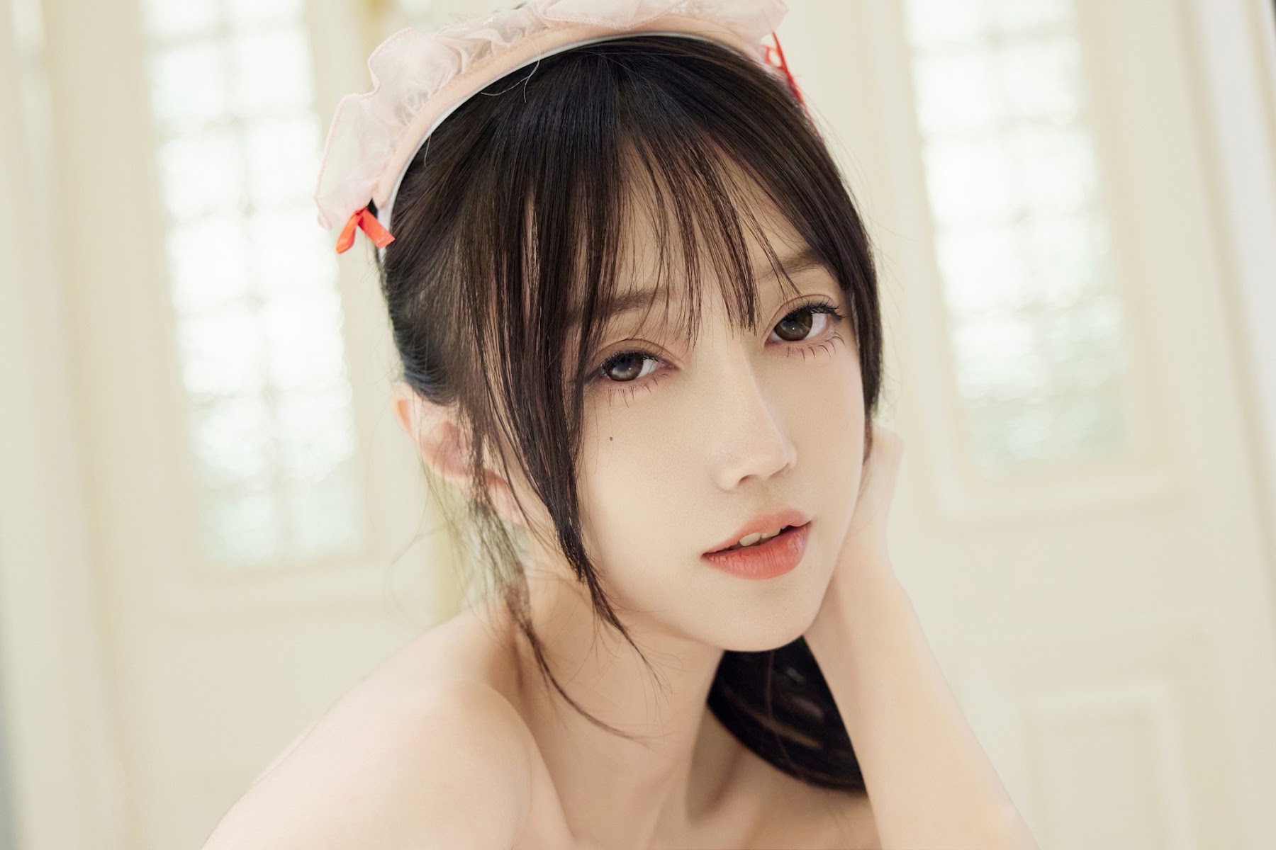 [内购无水印] 玥儿玥er – 粉色女仆 - P36