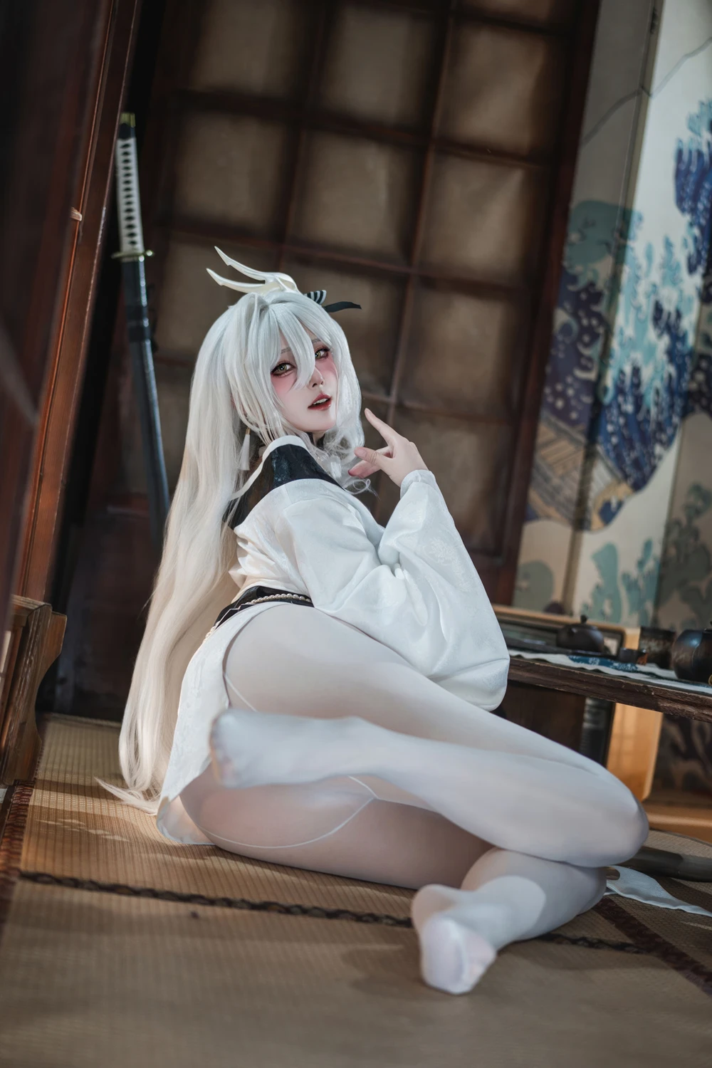 Cosplay Natsuko夏夏子 – 碧蓝航线 白凤 和服 - P23