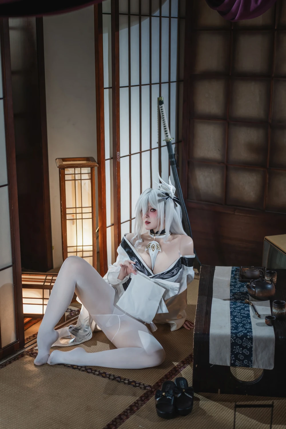 Cosplay Natsuko夏夏子 – 碧蓝航线 白凤 和服 - P28
