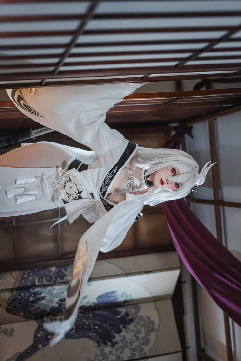 Cosplay Natsuko夏夏子 – 碧蓝航线 白凤 和服 - P2