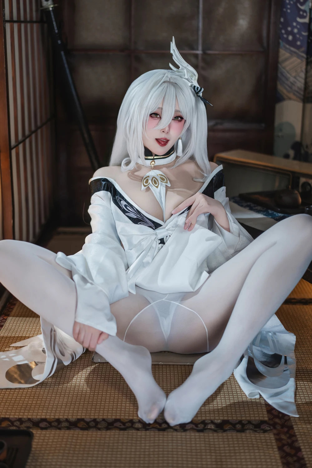 Cosplay Natsuko夏夏子 – 碧蓝航线 白凤 和服 - P36