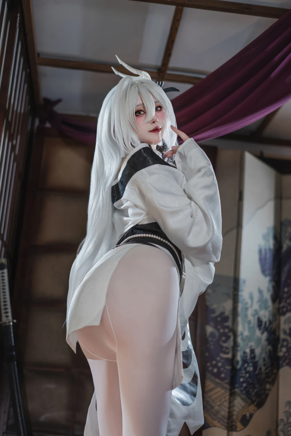 Cosplay Natsuko夏夏子 – 碧蓝航线 白凤 和服 - P3