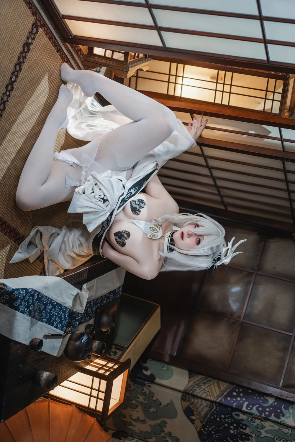 Cosplay Natsuko夏夏子 – 碧蓝航线 白凤 和服 - P55