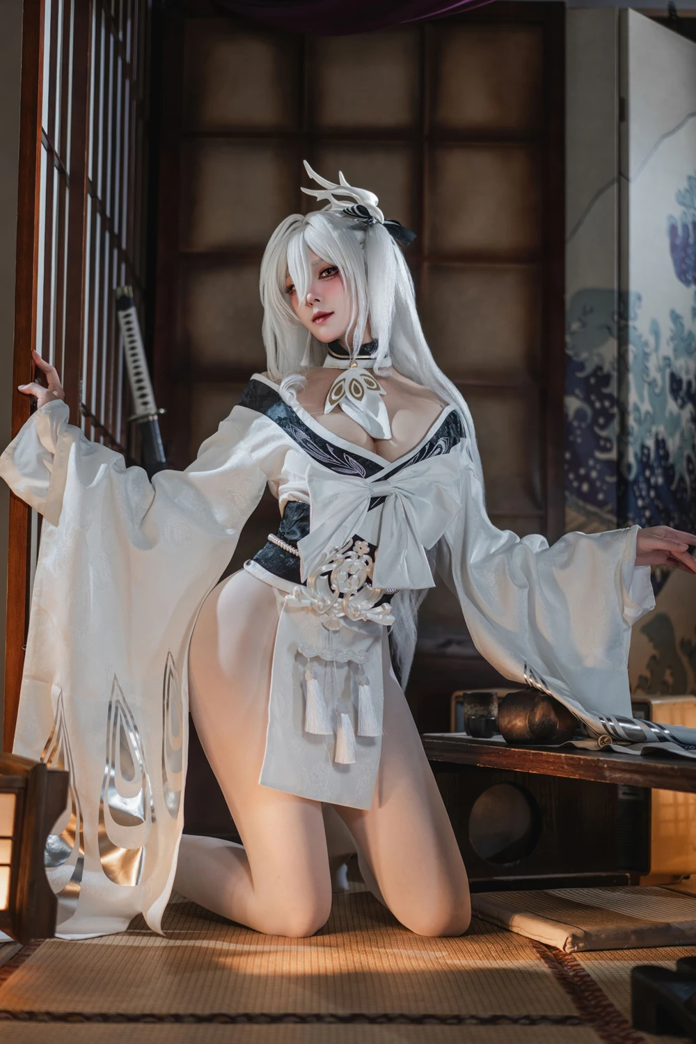 Cosplay Natsuko夏夏子 – 碧蓝航线 白凤 和服 - P6