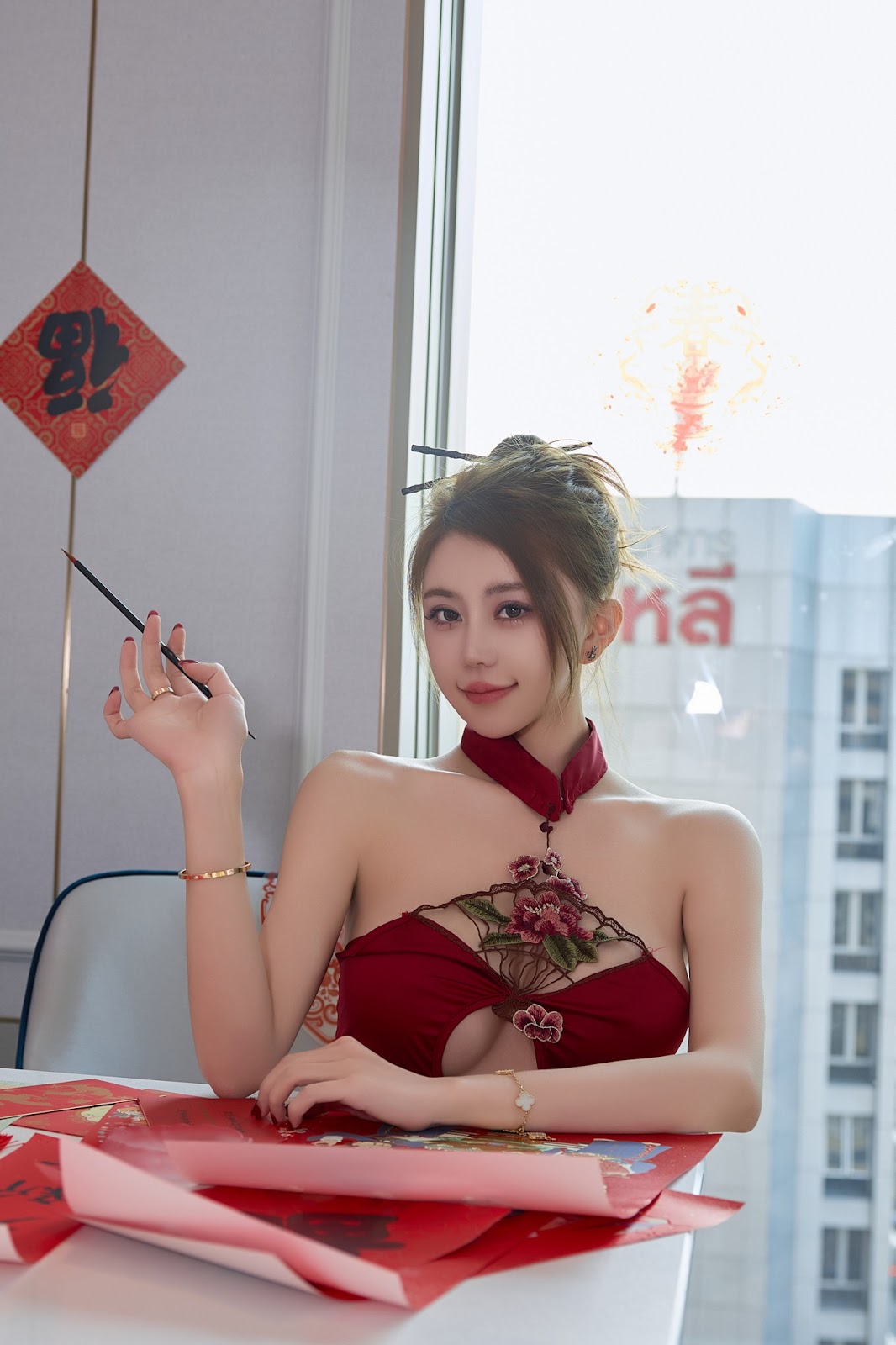 [内购无水印] tina_甜仔 – 秀人网模特 新年主题 内购无水印 - P20