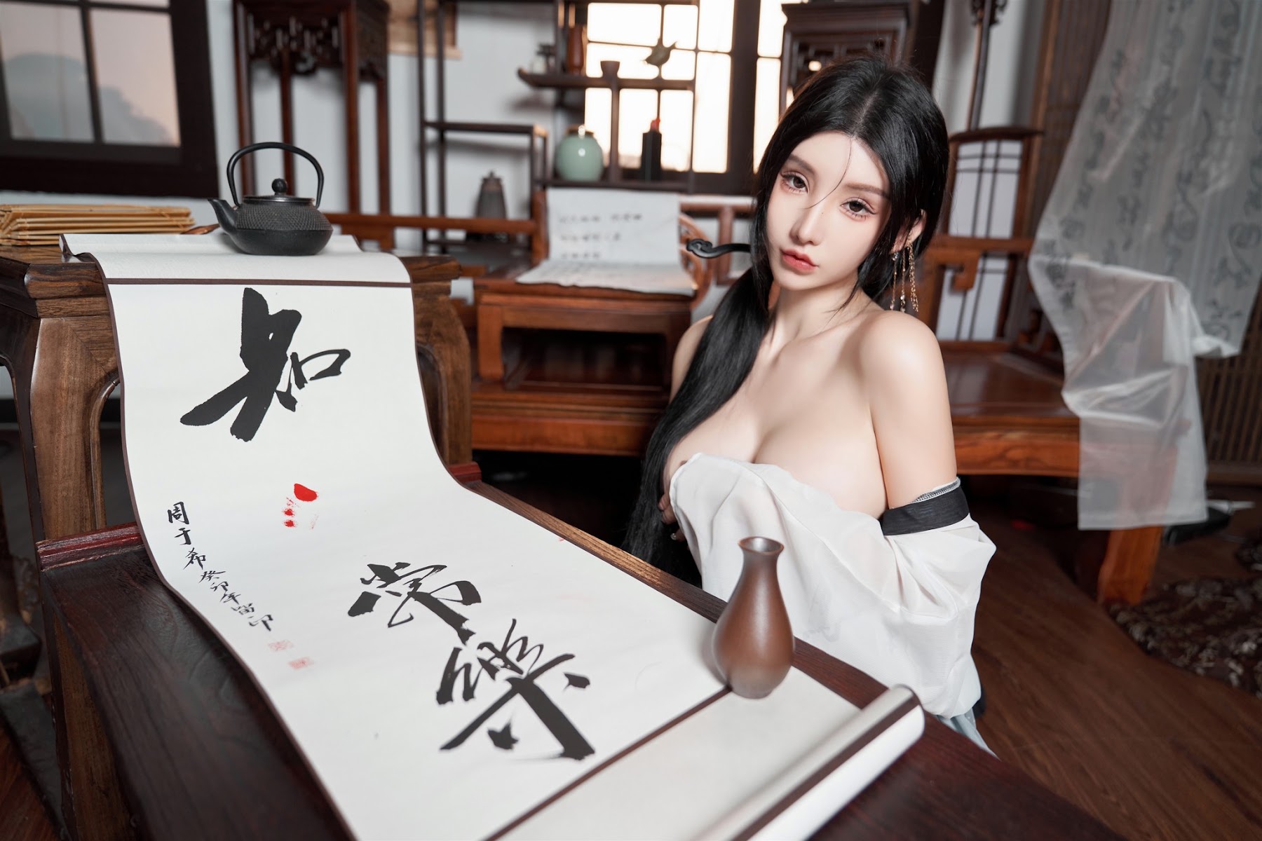 [内购无水印] Zhou Yuxi (周于希) – 秀人网模特 铃铛血滴子 - P71