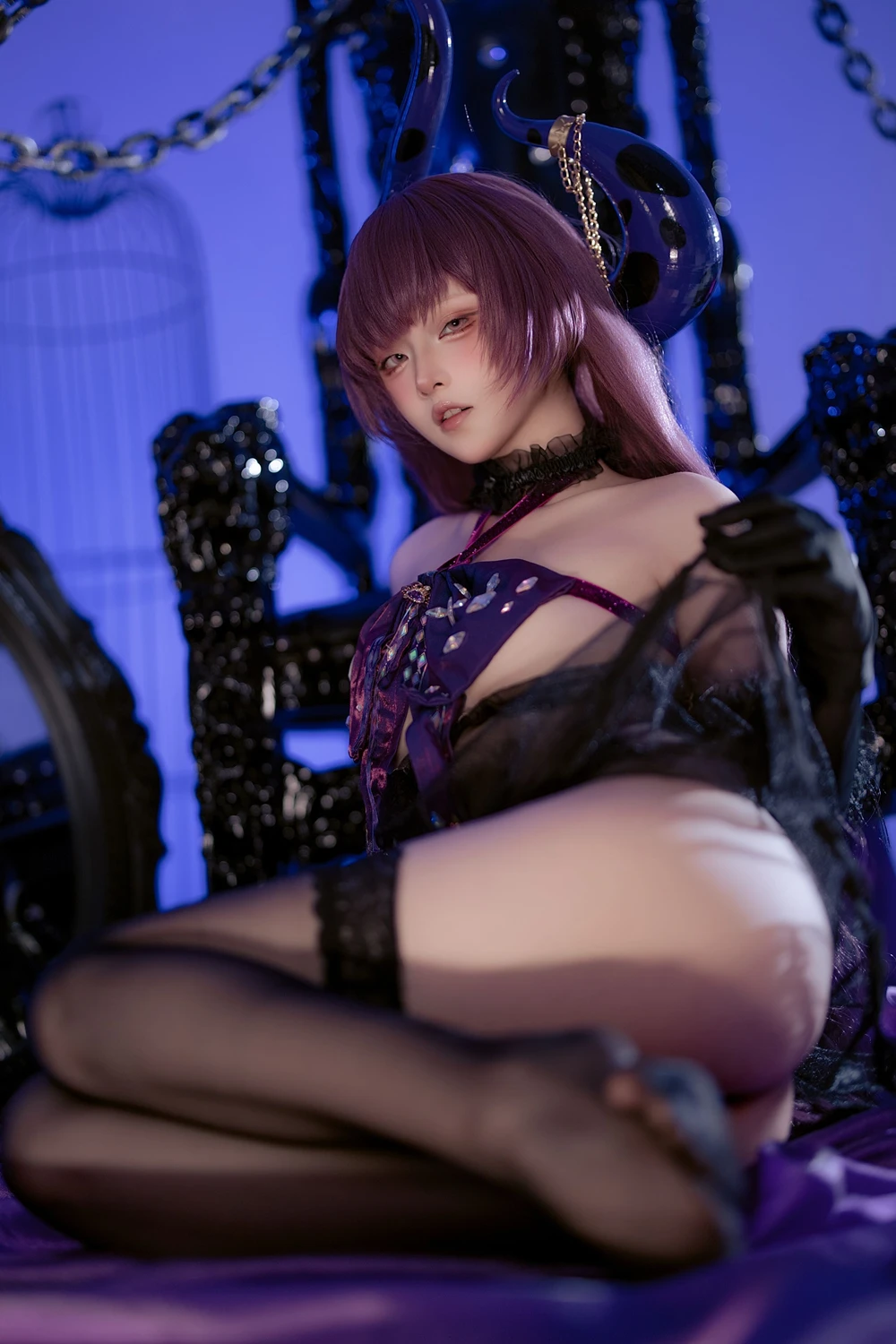 Cosplay 屿鱼 – 碧蓝航线 安妮女王 隐秘之拥的呼唤 - P26