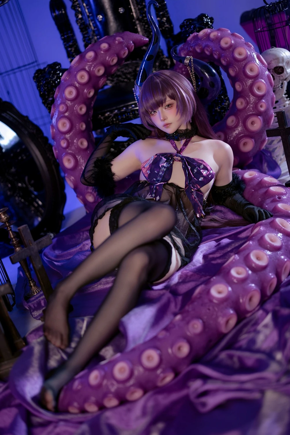 Cosplay 屿鱼 – 碧蓝航线 安妮女王 隐秘之拥的呼唤 - P2