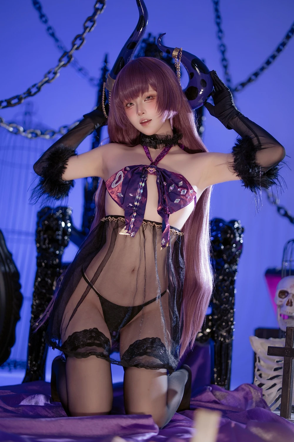 Cosplay 屿鱼 – 碧蓝航线 安妮女王 隐秘之拥的呼唤 - P36