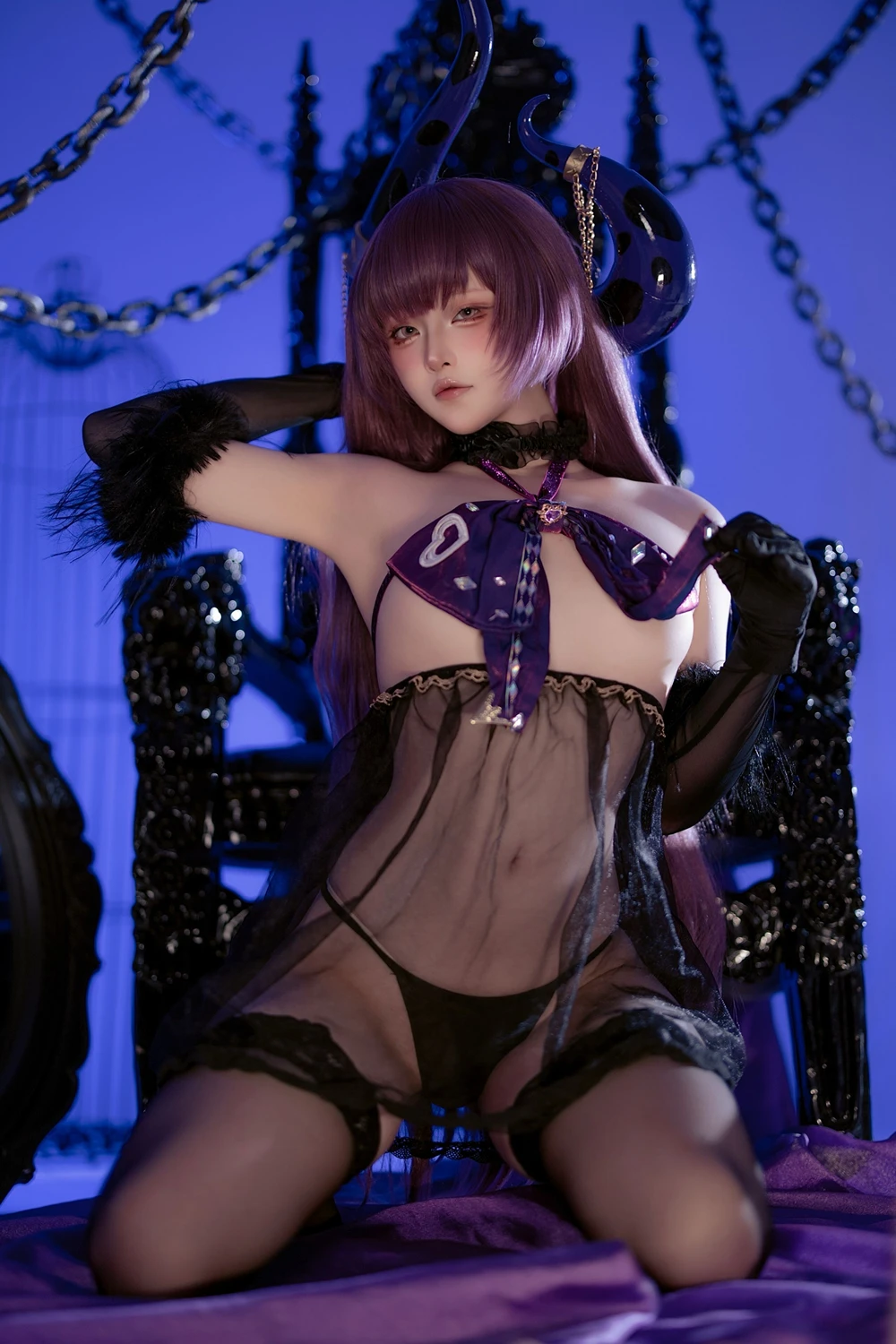 Cosplay 屿鱼 – 碧蓝航线 安妮女王 隐秘之拥的呼唤 - P38